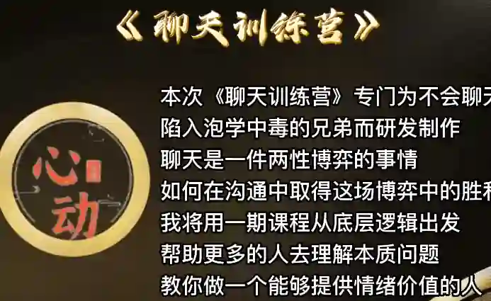 野哥《聊天特训营》实战指南：3天揭秘高吸引力对话心法-沉潜情感社