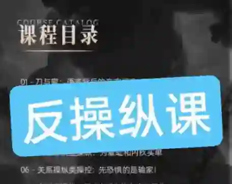 良叔《反操纵课》实战指南:揭秘高段位情感操控术-沉潜情感社