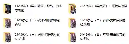 黑猫《谜男M3核心课程》实战指南+独家案例揭秘-沉潜情感社